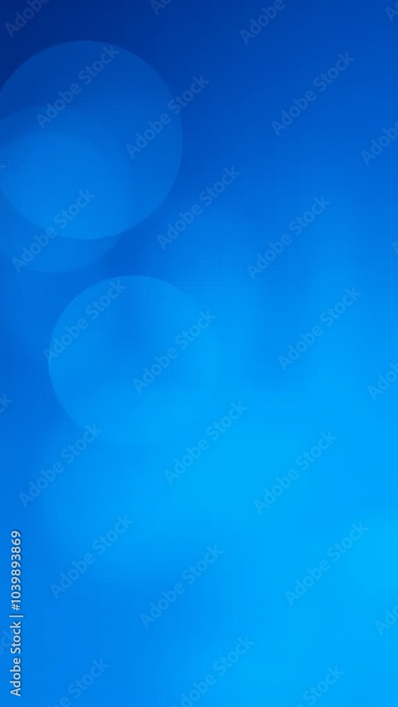 Poster abstract blue bokeh background with soft, blurred circles creating a calm and modern atmosphere