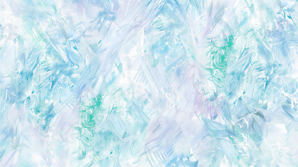 Fototapeta premium Abstract ice crystal patterns in cool blue tones with copy space