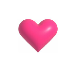 3D Pink Vector Heart Icon