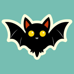 Bat with yellow eyes