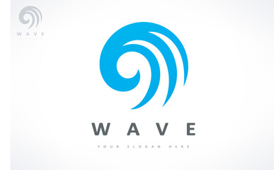 Wave logo vector. Water design