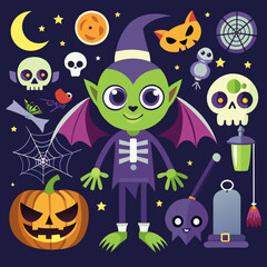 Vampire werewolf set with character accessories