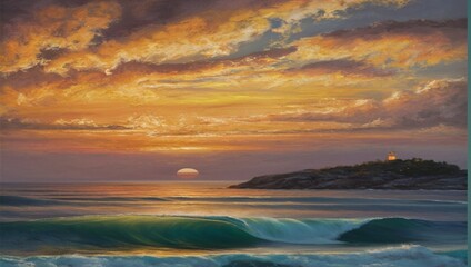 Obraz premium sunset over the sea