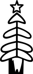 Christmas tree flat vector