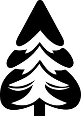 Christmas tree flat vector