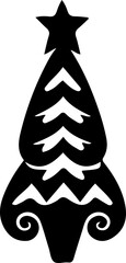 Christmas tree flat vector