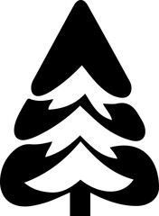 Christmas tree flat vector
