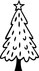 Christmas tree flat vector