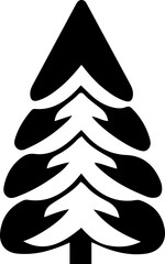Christmas tree flat vector