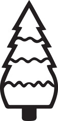 Christmas tree flat vector