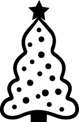 Christmas tree flat vector