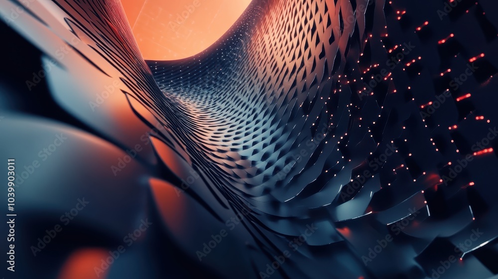 Poster abstract modern futuristic background with wave patterns