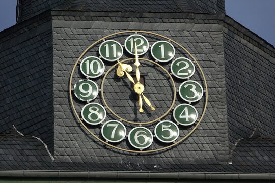 Uhr am Rathaus in Rudolstadt