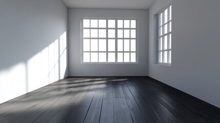 Obraz premium Bright and Minimalist Interior with Large Windows