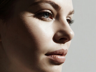 The woman poses with sophistication in this stylish magazine photo.