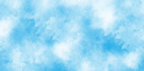The sky blue texture clouds. Abstract painted light blue  and white clouds watercolor background,  Light blue watercolor texture background, Aquarelle paint paper textured canvas element for texture.