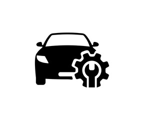 Car repair service icon. Service, repair, engine, battery, wheel, diagnostic, mechanic, automobile, maintenance and garage illustration on transparent background PNG. 