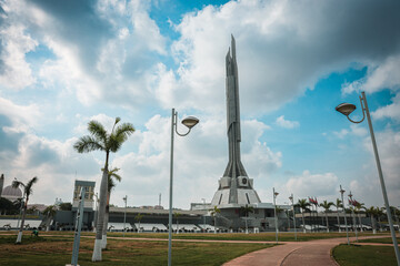 Agostinho Neto Memorial in Luanda surrounded by greenery and daytime skies