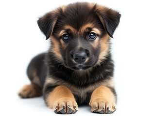 Fototapeta premium Photorealistic adorable German Shepherd illustration