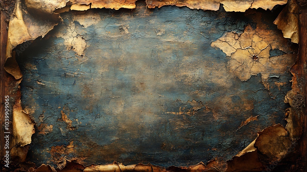 Poster aged photo background with a wornout texture complete with light leaks and a layer of dust all frame