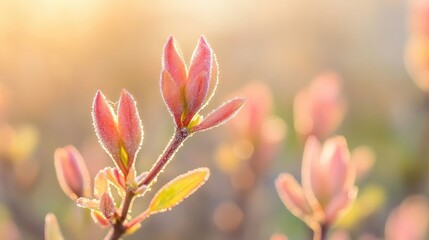 Obraz premium Delicate Leaves in Soft Morning Light