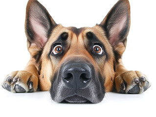 Obraz premium Photorealistic adorable German Shepherd illustration