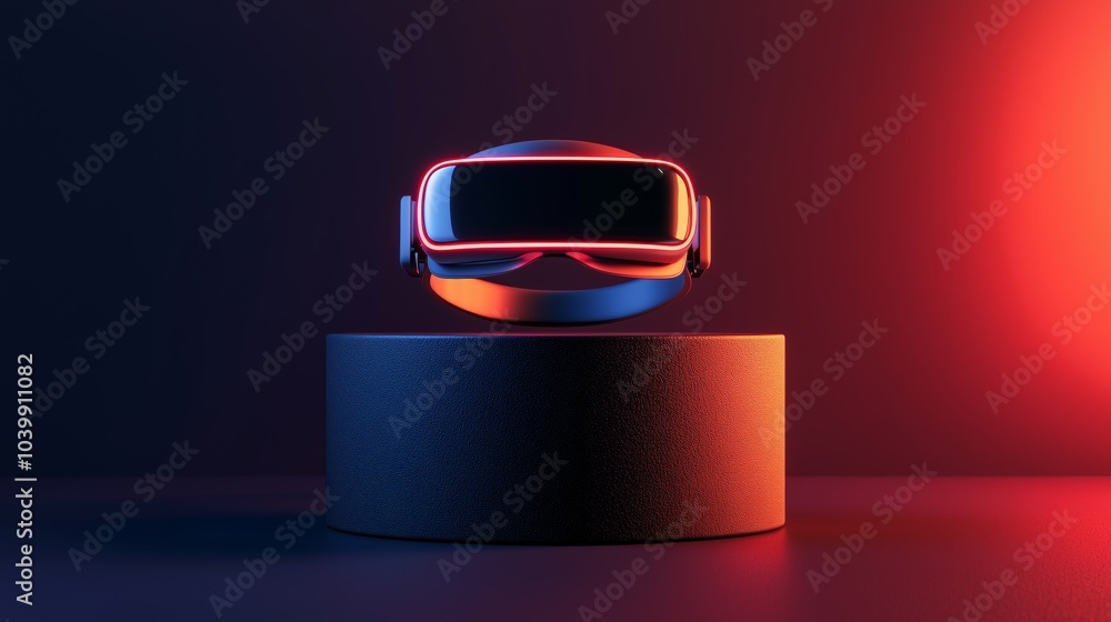 Aufkleber sleek 3d rendering of an empty podium display