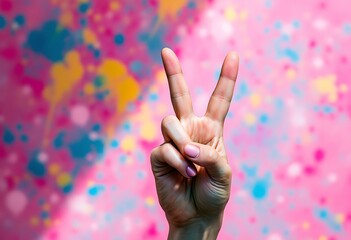 painted hands with holi colors
