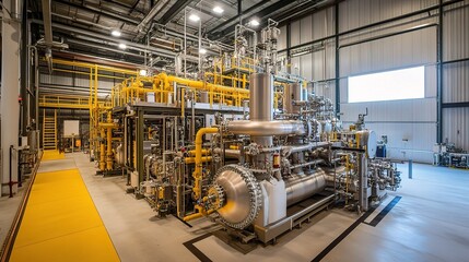 Fototapeta premium Industrial Process with Machinery and Equipment