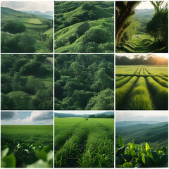 collage with images of nature