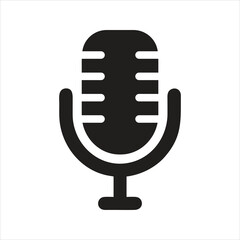 Microphone icon. Audio recording icon