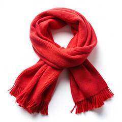 red scarf isolated on white background