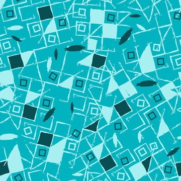 Uneven Geometrical Square Pattern With textures 