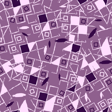 Uneven Geometrical Square Pattern With textures 