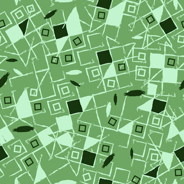 Uneven Geometrical Square Pattern With textures 