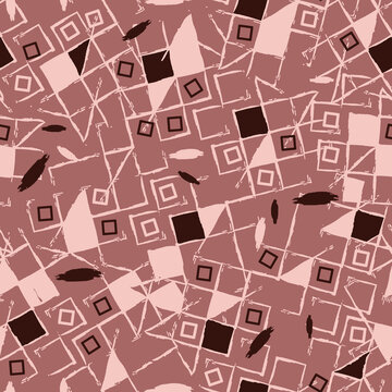 Uneven Geometrical Square Pattern With textures 