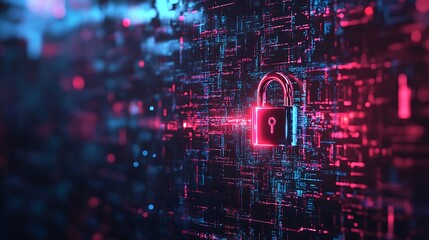 Obraz premium Data Privacy and Encryption in 8K