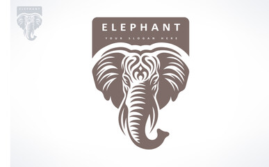 Elephant logo vector. Animal design