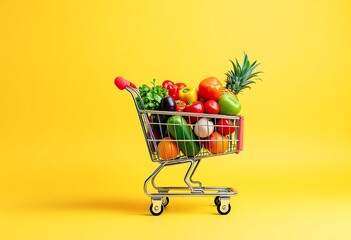 Grocery shopping cart.
