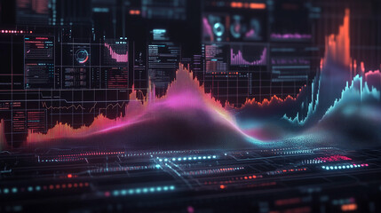 Fototapeta premium visualization of LLM operation