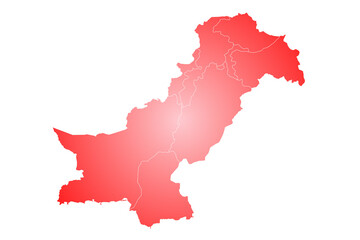 Pakistan administrative map. province map of Pakistan, blank Map, empty map of Pakistan. pak, pk