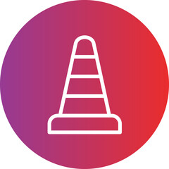 Traffic cone vector icon style