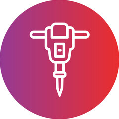 Jackhammer vector icon style