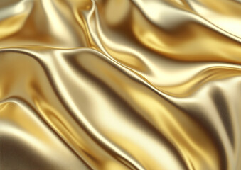 Fototapeta premium Gold Silk with Soft Curves and Light Play
