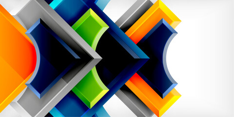 Geometric design abstract background - circles and triangles