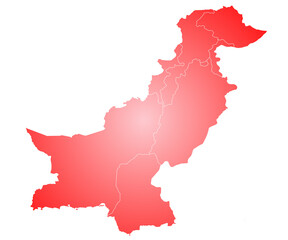 Pakistan administrative map. province map of Pakistan, blank Map, empty map of Pakistan. pak, pk