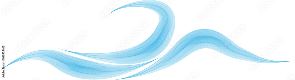 Poster decorative wave of lines . asian style waves. abstract flow linear fluid design element .zigzag wave