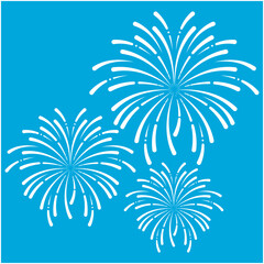 Firework illustration template vector design