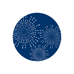 Firework illustration template vector design