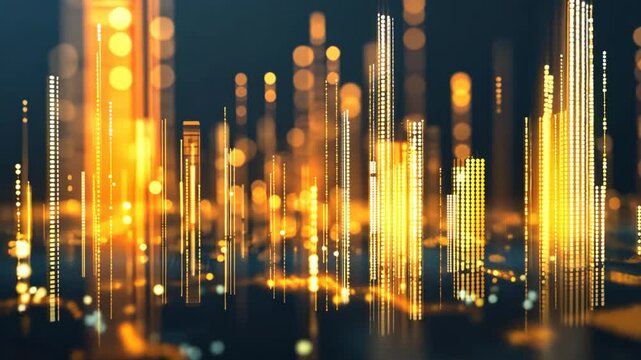 gold digital high technology idea for data mining concept